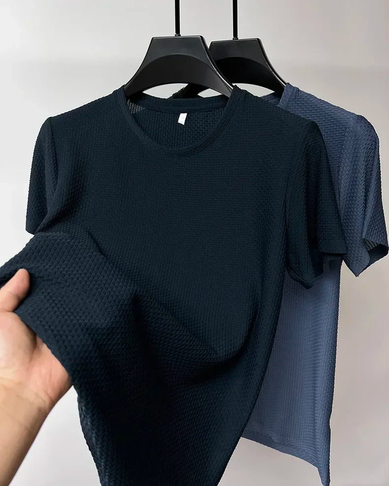 Men’s Polo Shirt Short Sleeve Summer Solid Color Breathable Fashion