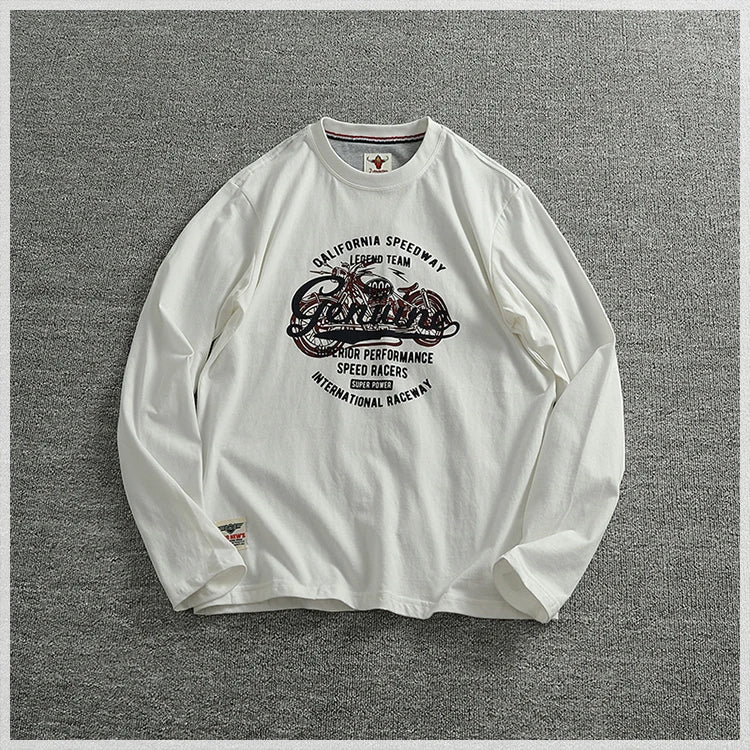 Men’s T-Shirt Long Sleeve Cotton Casual Printed