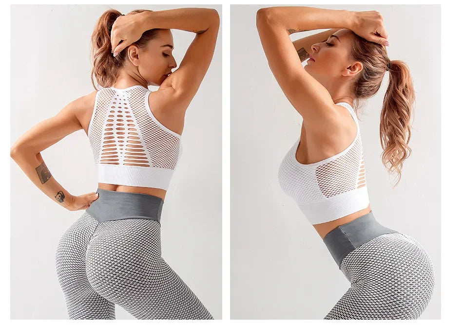 Women’s Gym Top Crop Top Breathable Seamless Athletic