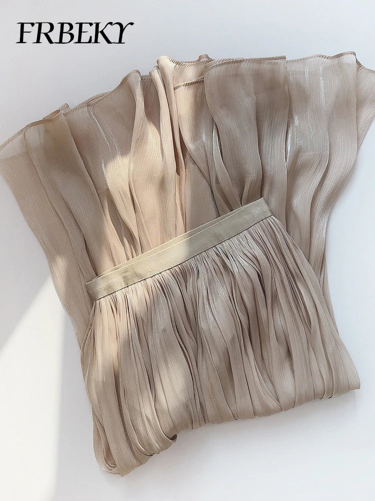 Women’s Skirt Pleated A-Line Summer Casual