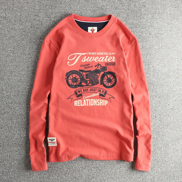Men’s T-Shirt Long Sleeve Cotton Cotton Comfort Fit