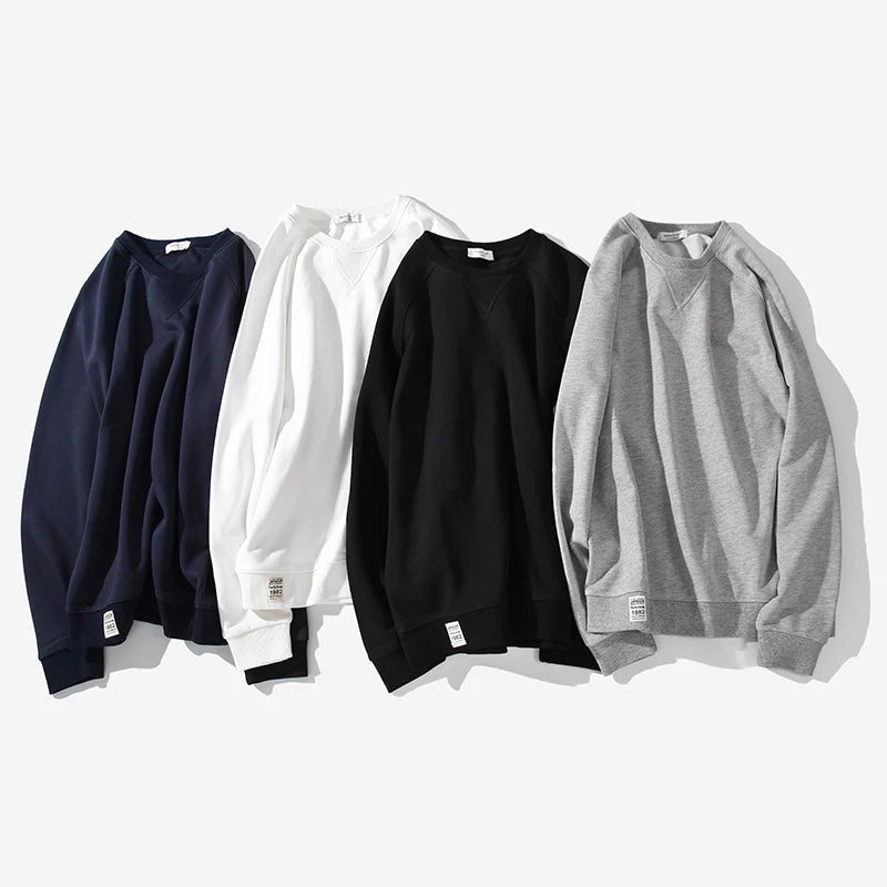 Men’s T-Shirt Long Sleeve Solid Color Cotton Comfort Fit