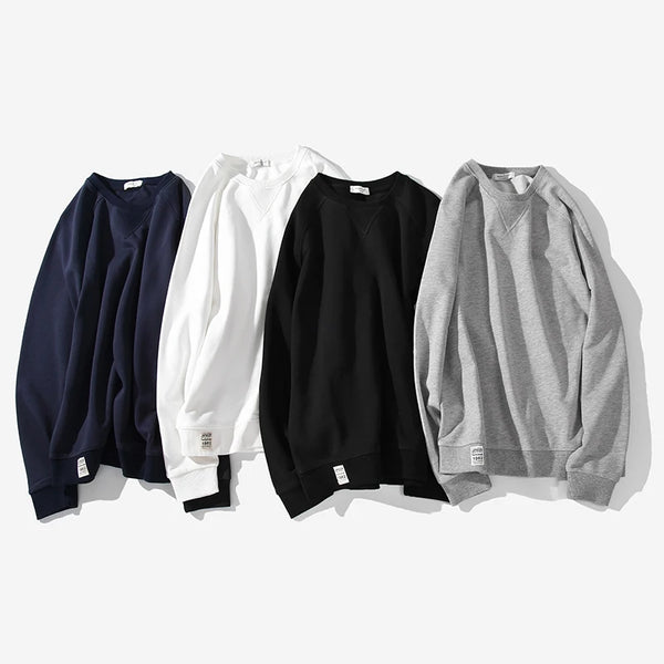 Men’s T-Shirt Long Sleeve Solid Color Cotton Comfort Fit