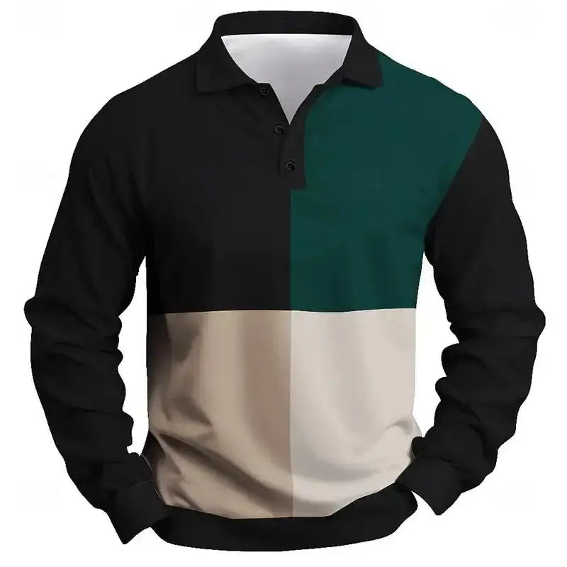 Men’s Polo Shirt Long Sleeve Casual Casual Short Sleeve Comfort Fit