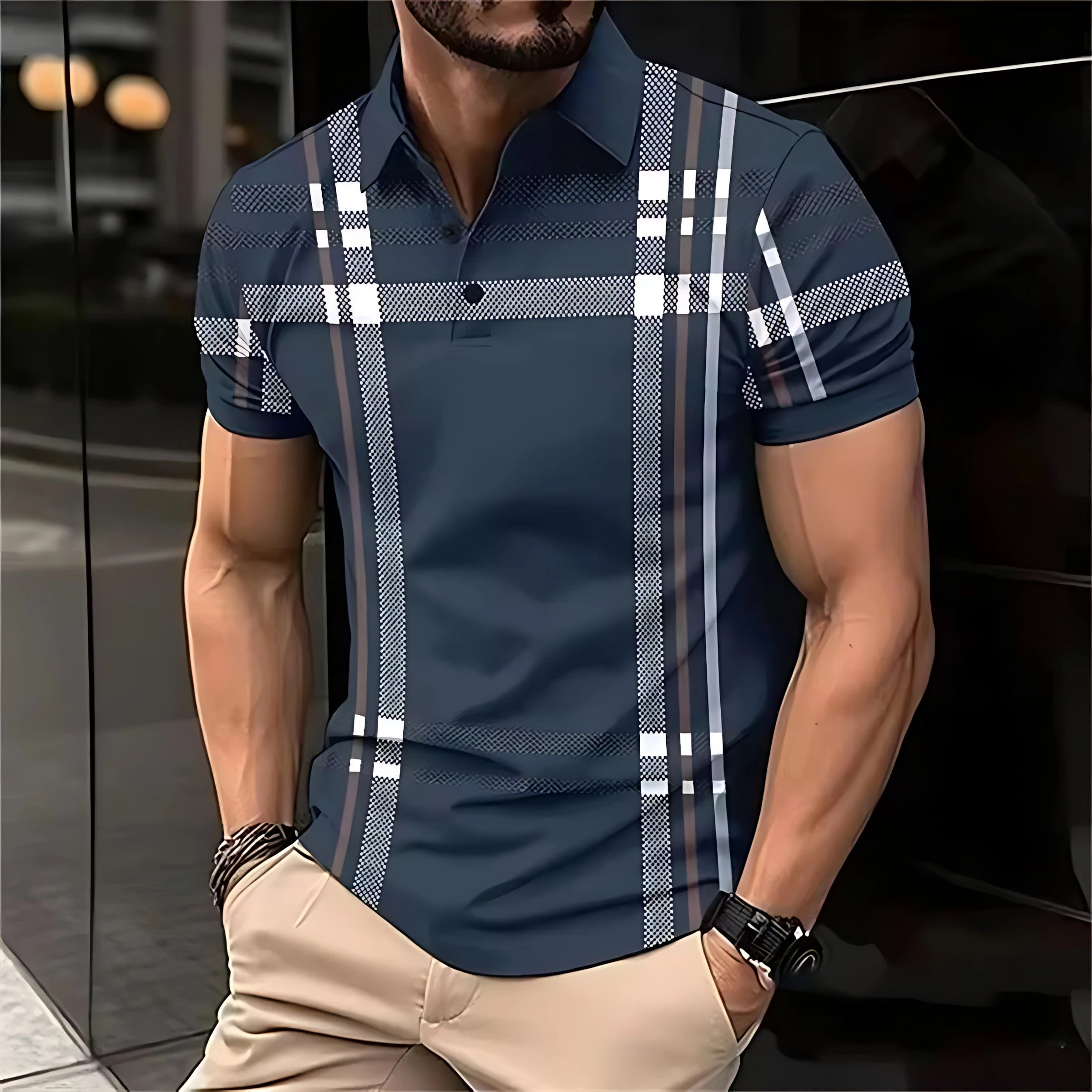 Men’s Polo Shirt Casual Summer Breathable Lightweight Fashion