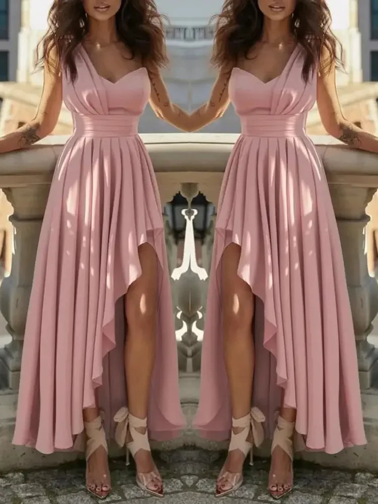 Women’s Dress Formal Wrap Sleeveless V-Neck