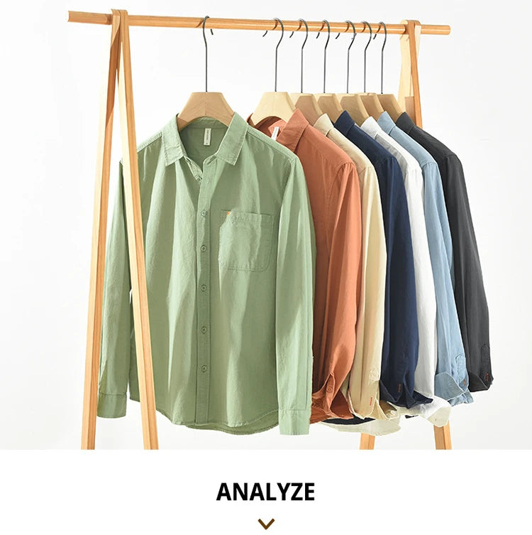 Men’s Shirt Long Sleeve Cotton Casual
