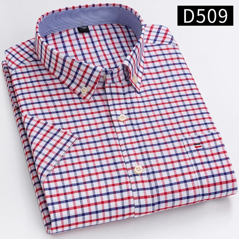 Men’s Shirt Short Sleeve Cotton Casual Formal