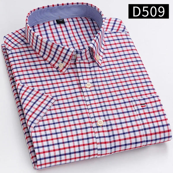 Men’s Shirt Short Sleeve Cotton Casual Formal