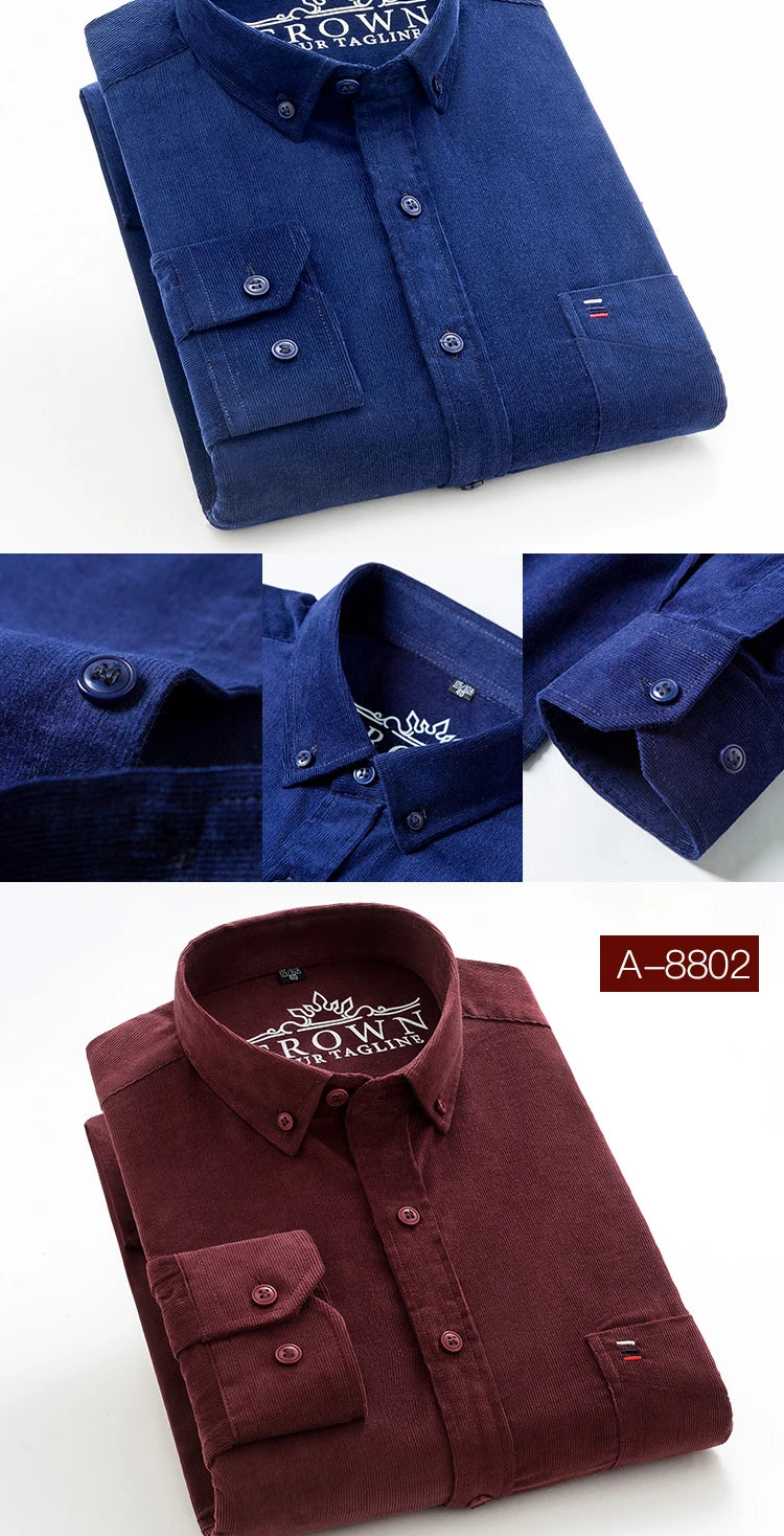 Men’s Shirt Long Sleeve Cotton Casual Regular Fit