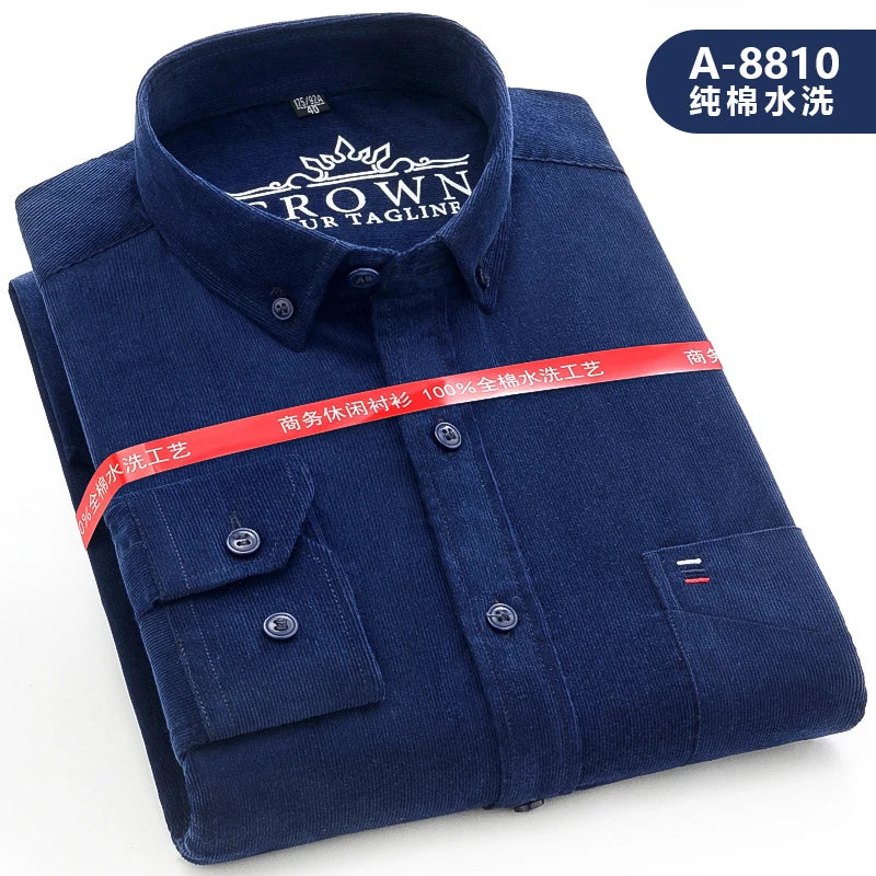 Men’s Shirt Long Sleeve Cotton Casual Regular Fit