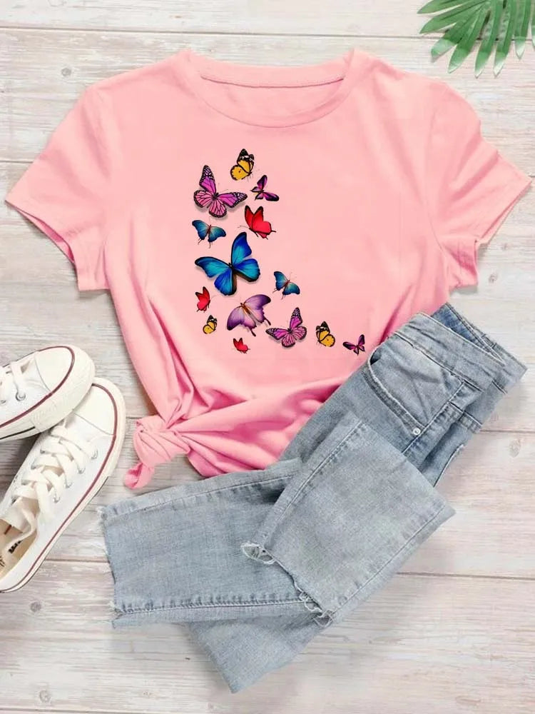 Women’s Top T-Shirt Printed Summer Casual