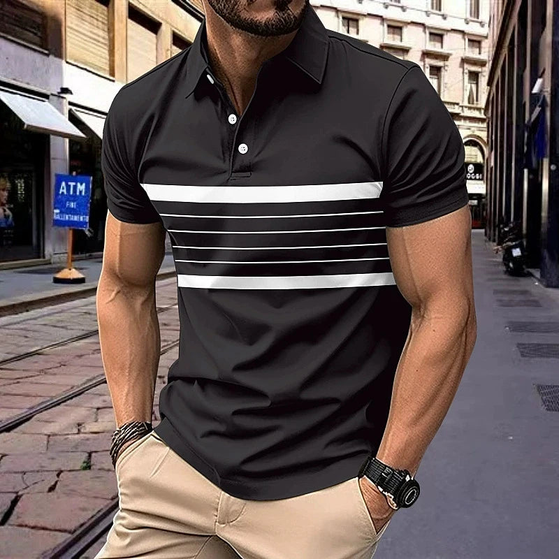 Men’s Polo Shirt Short Sleeve Business Casual Casual Summer