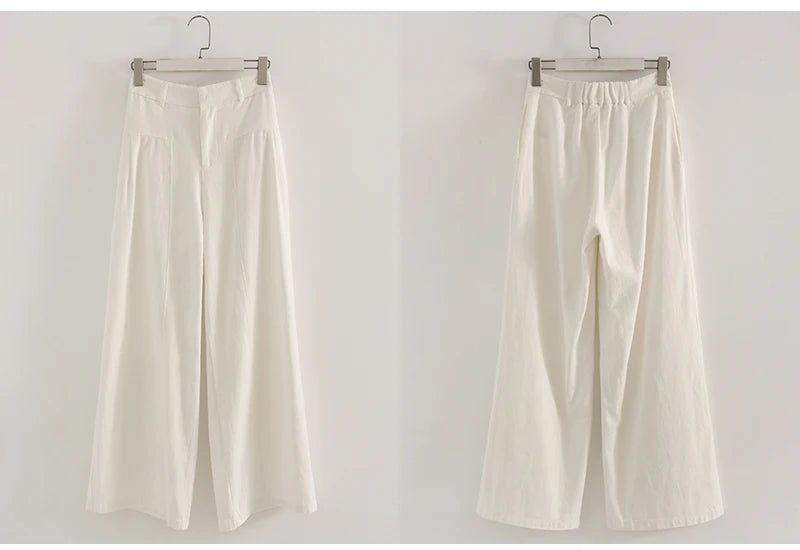 Women’s Trousers High Waist Wide Leg Straight Leg Relaxed Fit