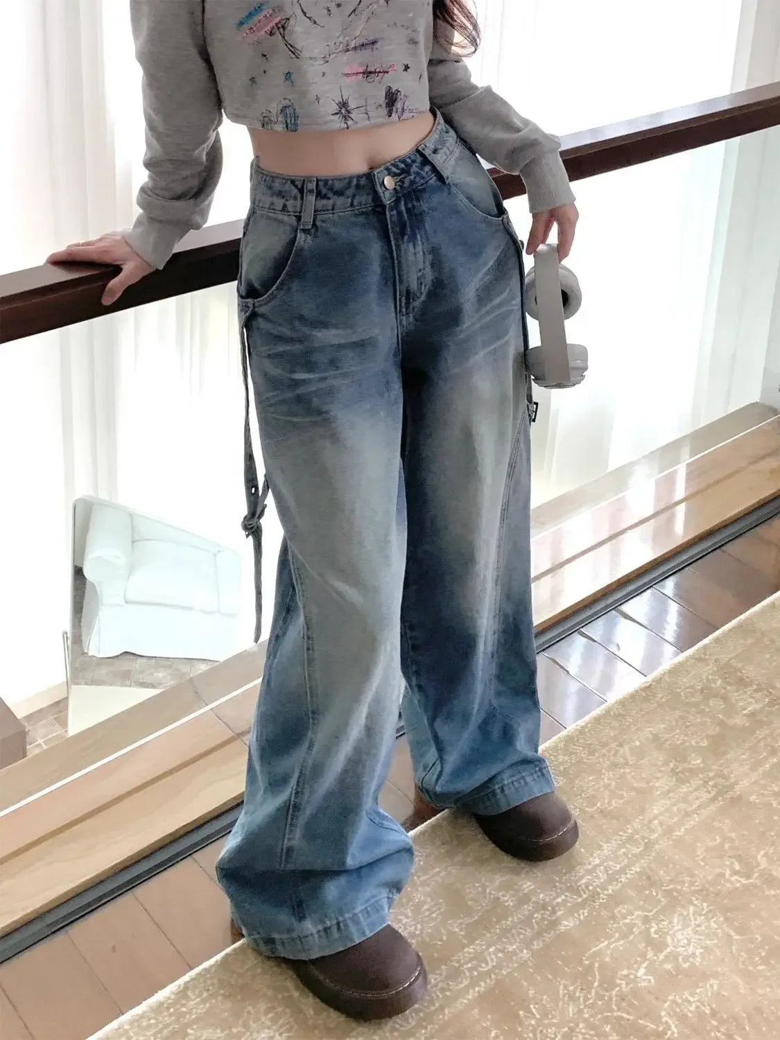 Women’s Jeans High Waist Straight Leg Casual