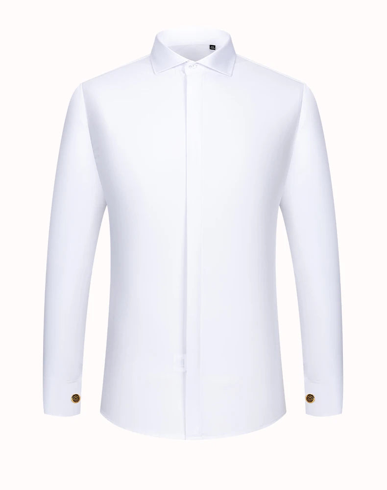 Men’s Shirt Long Sleeve Formal Slim Fit Solid Color