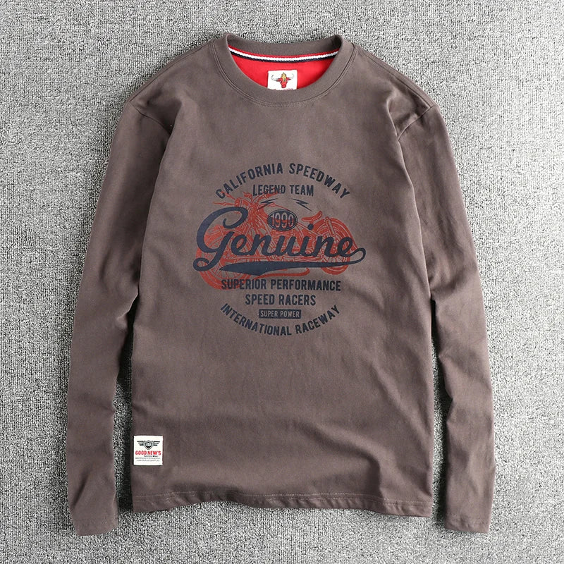 Men’s T-Shirt Long Sleeve Cotton Cotton Comfort Fit