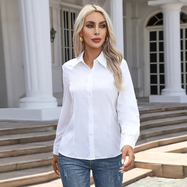 Women’s Top Blouse Long Sleeve Casual Solid Color