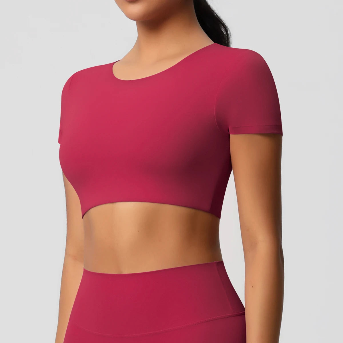 Women’s Gym Top Short Sleeve Breathable Stretchy Athletic