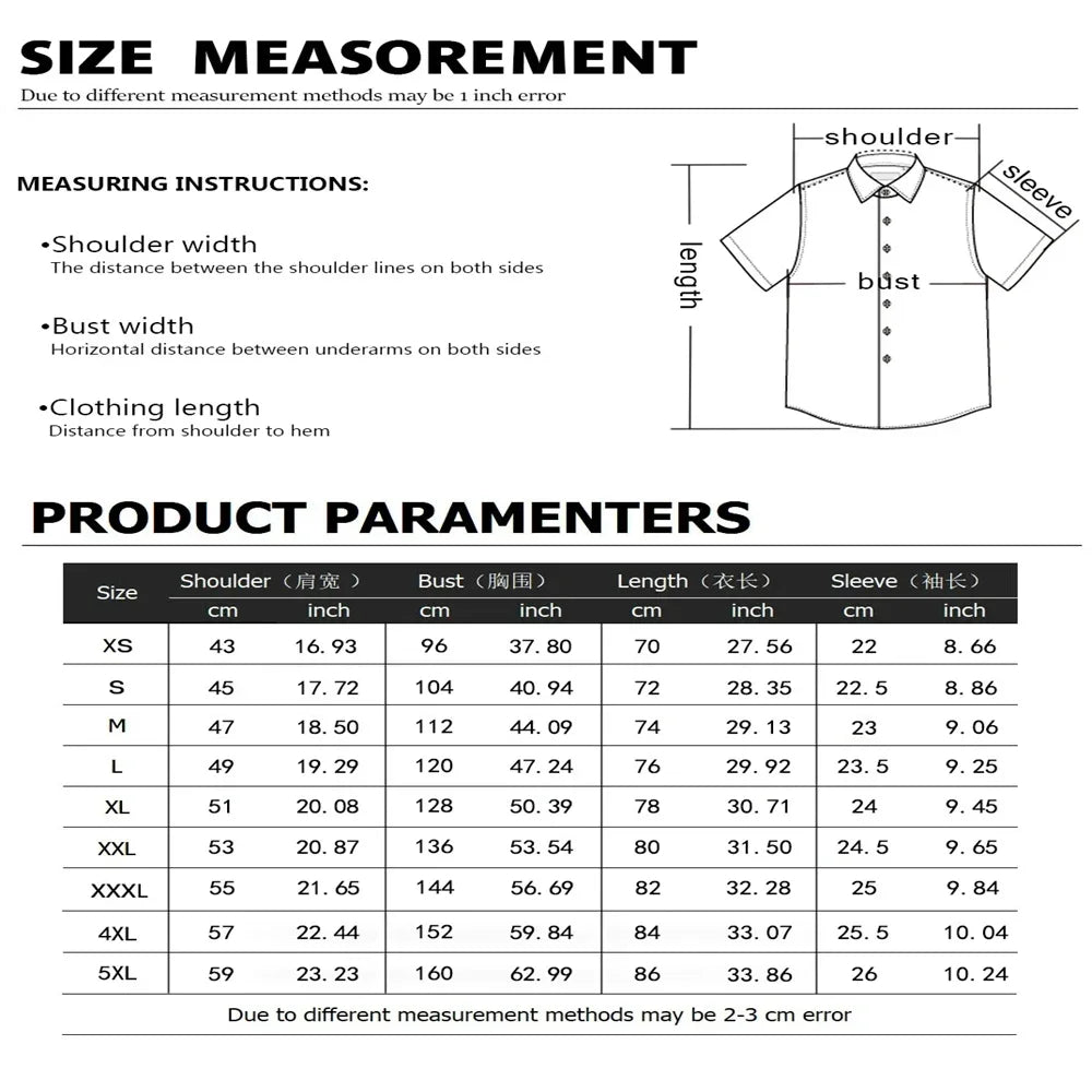 Men’s Shirt Short Sleeve Breathable Printed Casual