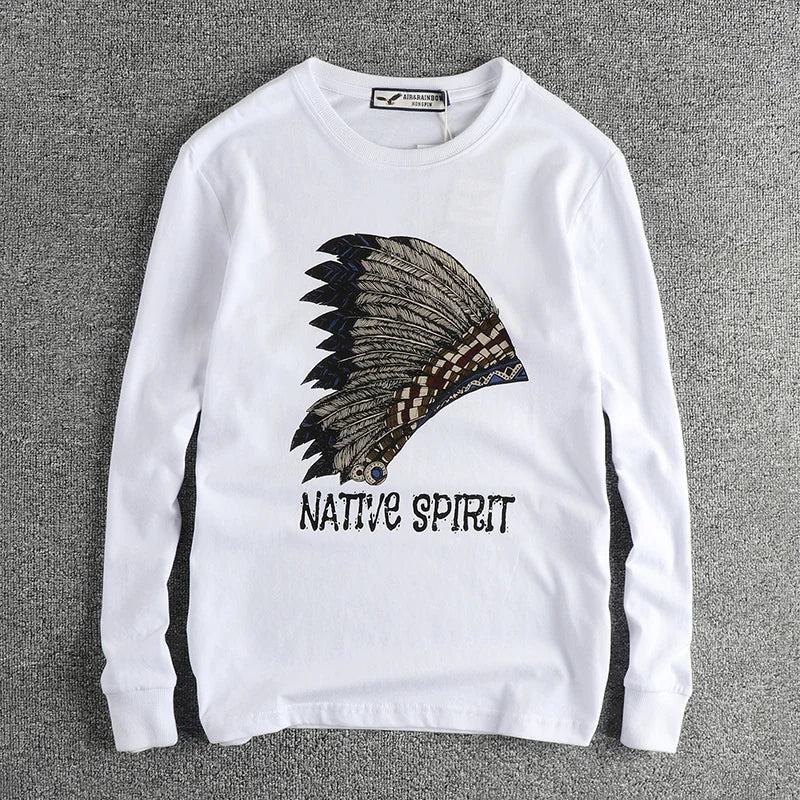 Men’s T-Shirt Long Sleeve Cotton Cotton Comfort Fit