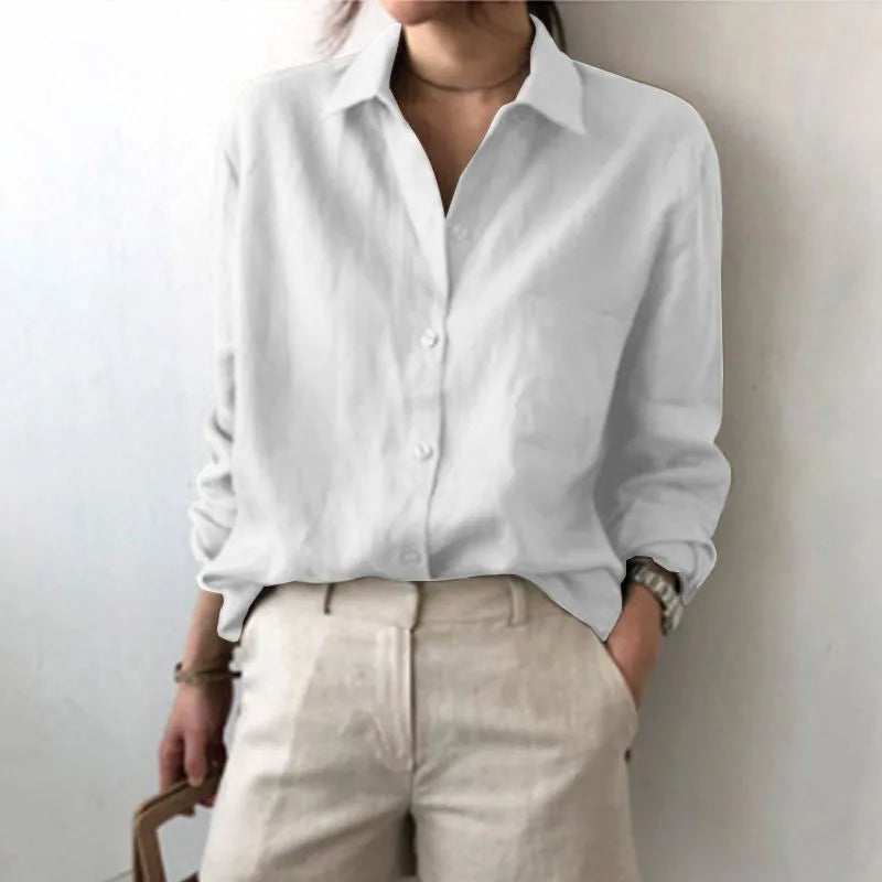 Women’s Top Blouse Long Sleeve Formal Solid Color