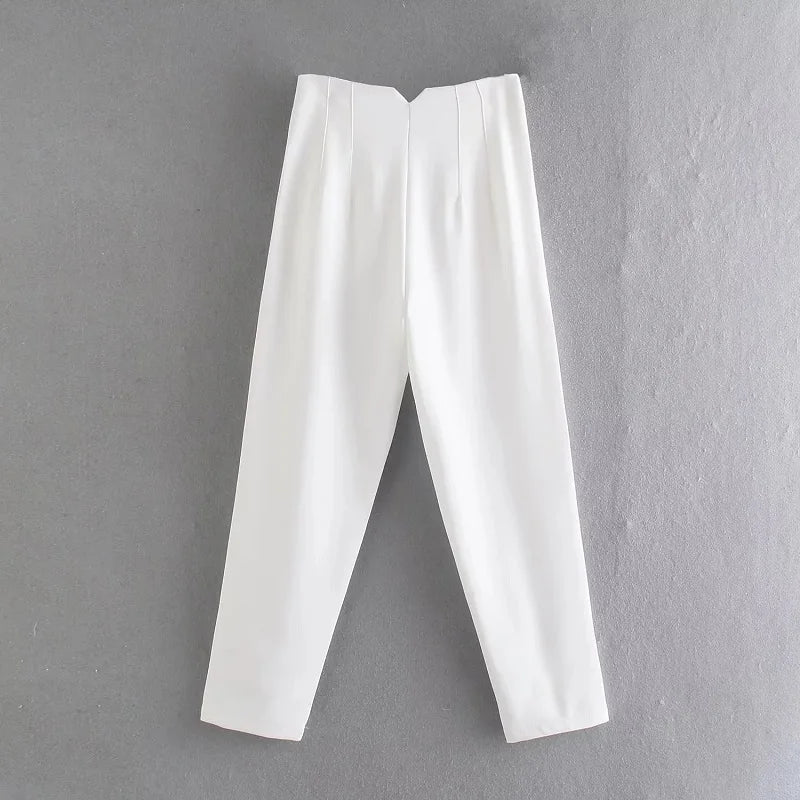 Women’s Trousers High Waist Formal Comfort Fit Stretchy