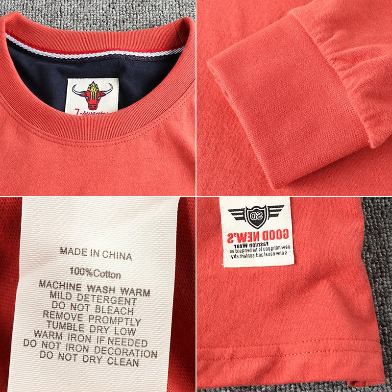 Men’s T-Shirt Long Sleeve Cotton Cotton Comfort Fit