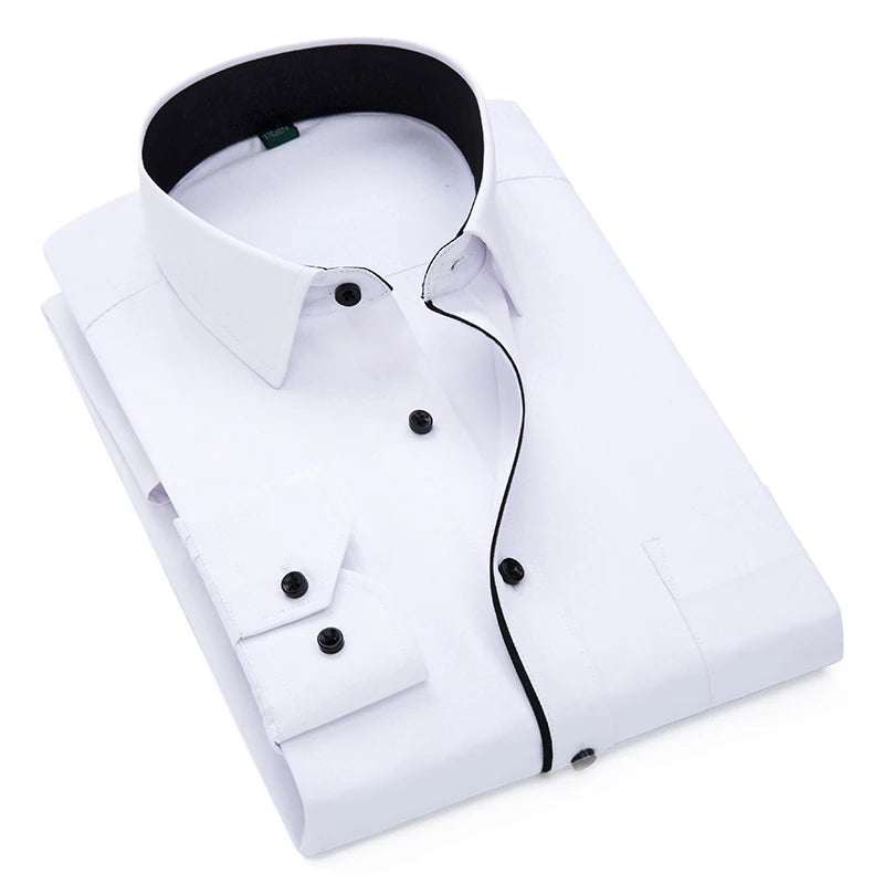 Men’s Shirt Long Sleeve Formal Cotton Comfort Fit