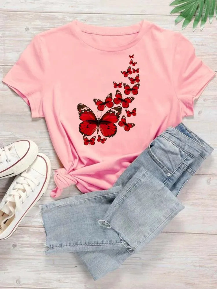 Women’s Top T-Shirt Printed Summer Casual