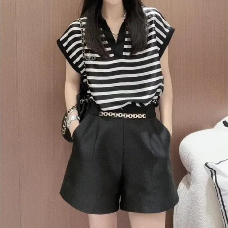 Women’s Shorts Casual Summer Elastic Waist Cotton
