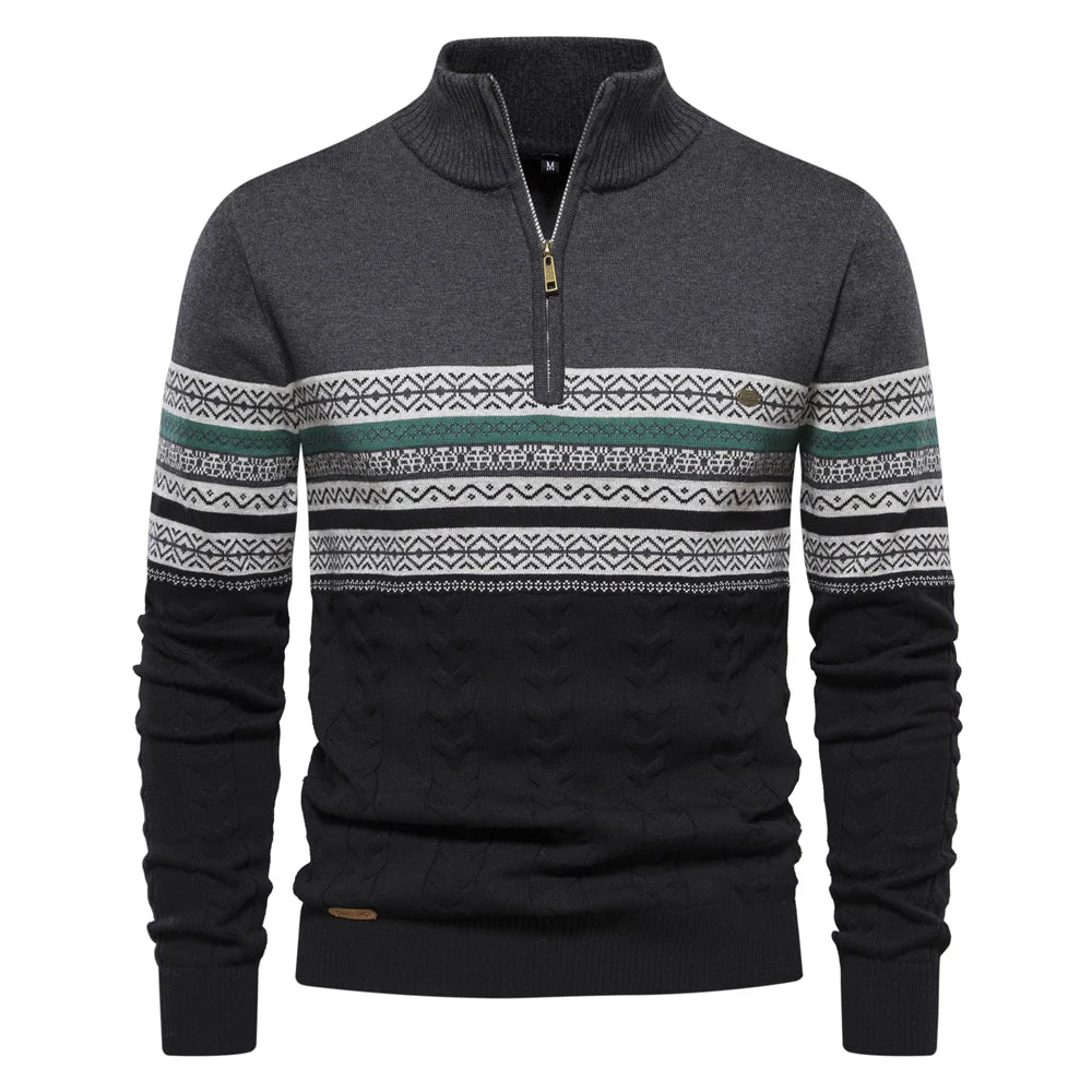 Men’s Sweatshirt Zip-Up Cotton Warm Casual Autumn Winter