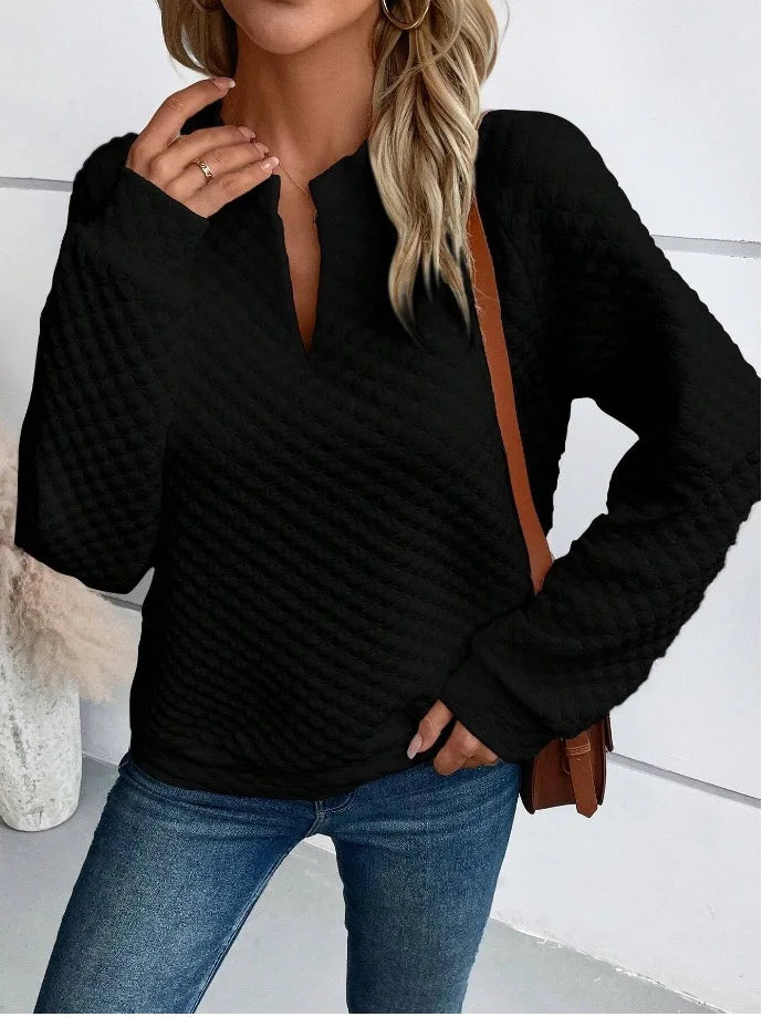 Women’s Hoodie Pullover Casual Solid Color Long Sleeve