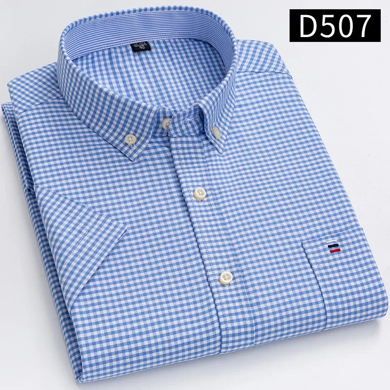 Men’s Shirt Short Sleeve Cotton Casual Formal