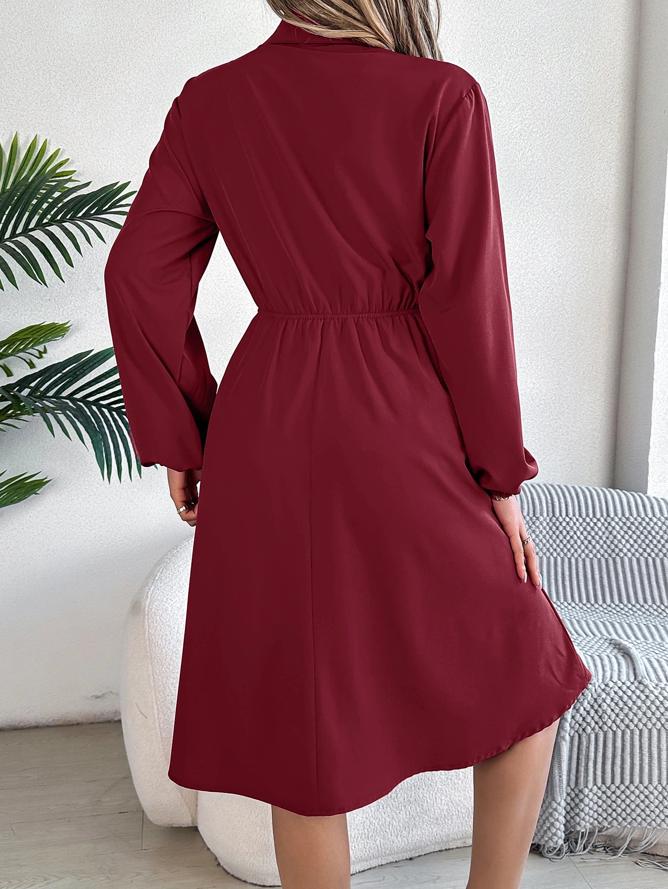 Women’s Dress Long Sleeve Casual Solid Color