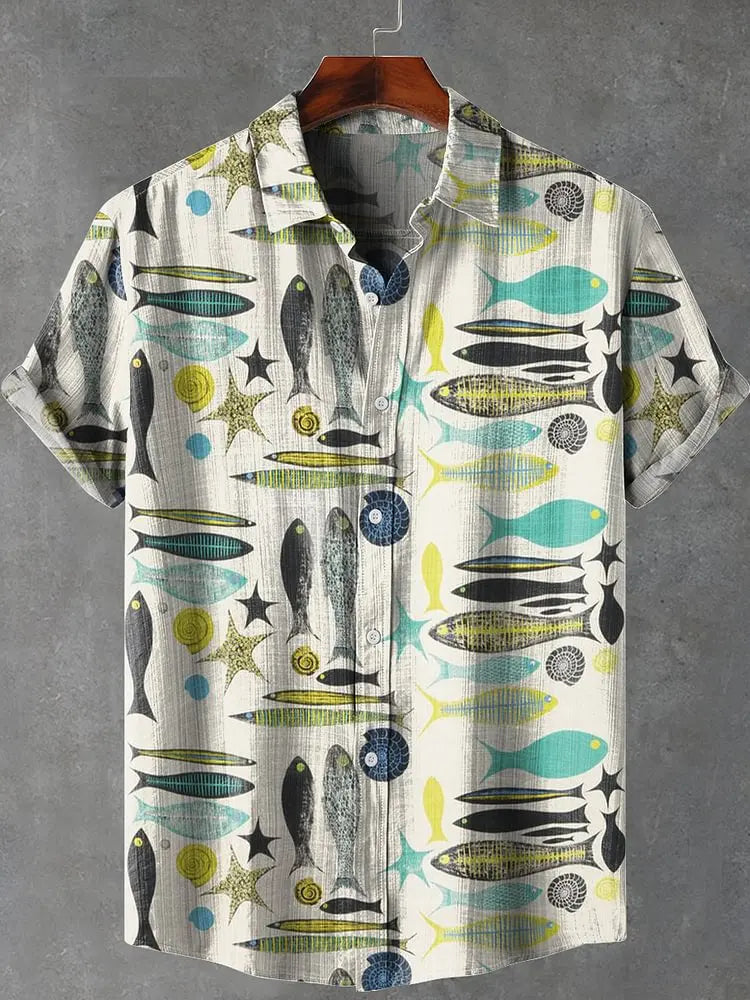 Men’s Shirt Short Sleeve Breathable Printed Casual