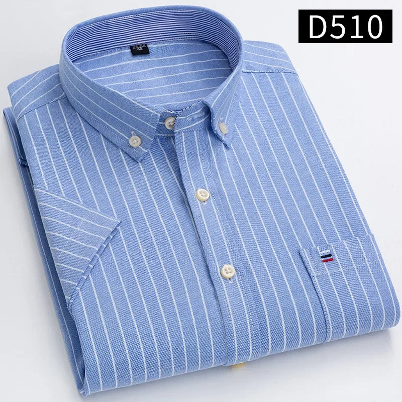 Men’s Shirt Short Sleeve Cotton Casual Formal