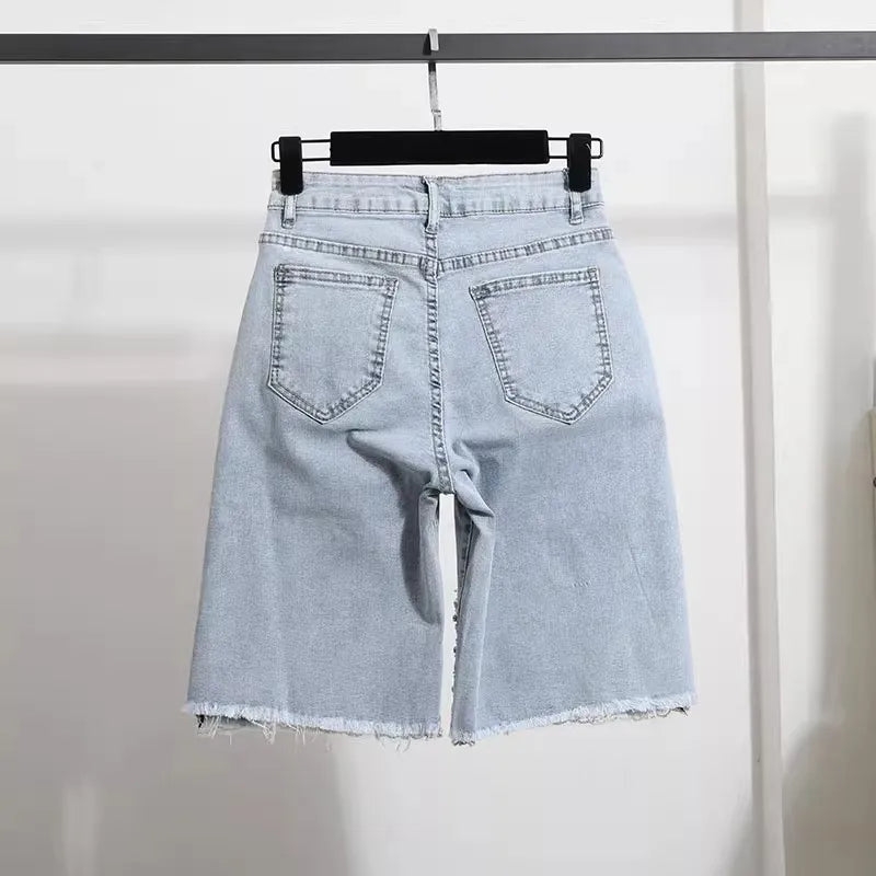 Women’s Shorts High Waist Denim Summer Slim Fit