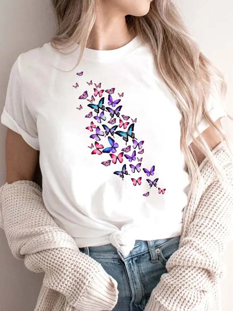 Women’s Top T-Shirt Printed Summer Casual