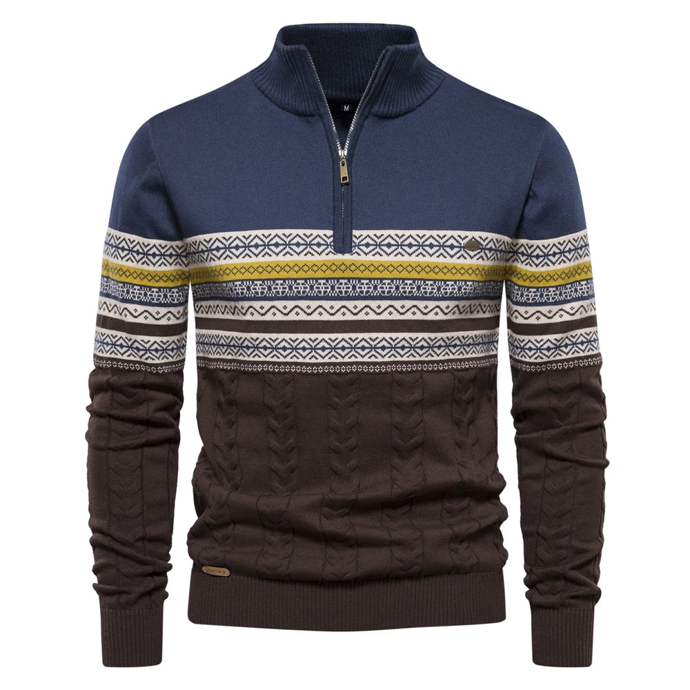 Men’s Sweatshirt Zip-Up Cotton Warm Casual Autumn Winter
