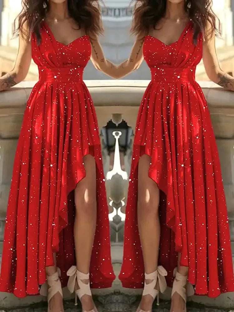 Women’s Dress Formal Wrap Sleeveless V-Neck