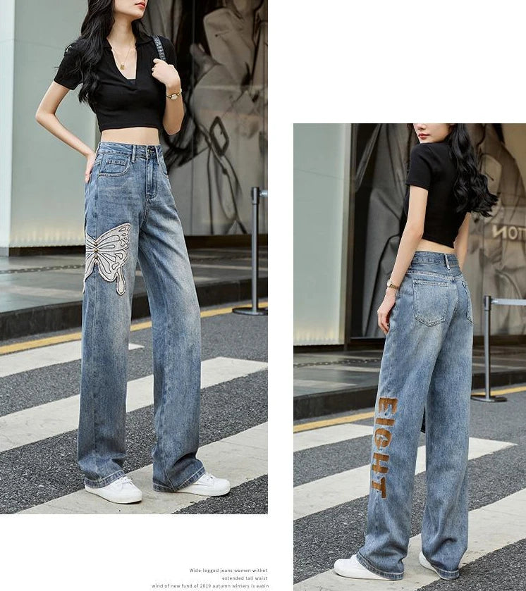 Women’s Jeans High Waist Straight Leg Casual