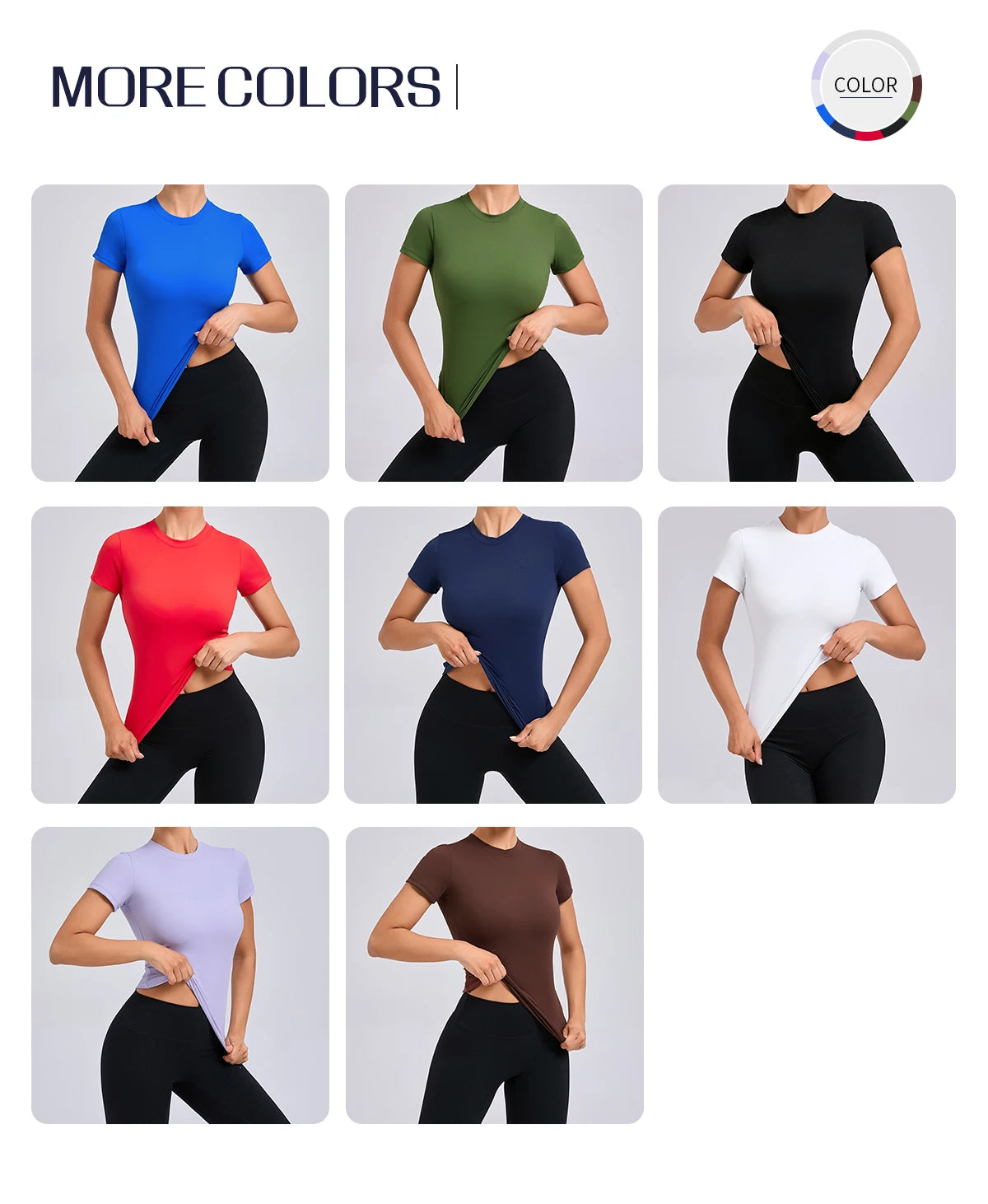 Women’s Gym Top Short Sleeve Moisture Wicking Athletic