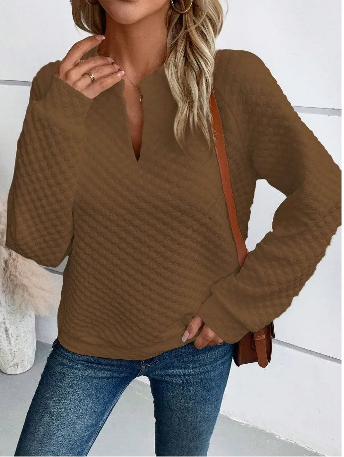 Women’s Hoodie Pullover Casual Solid Color Long Sleeve