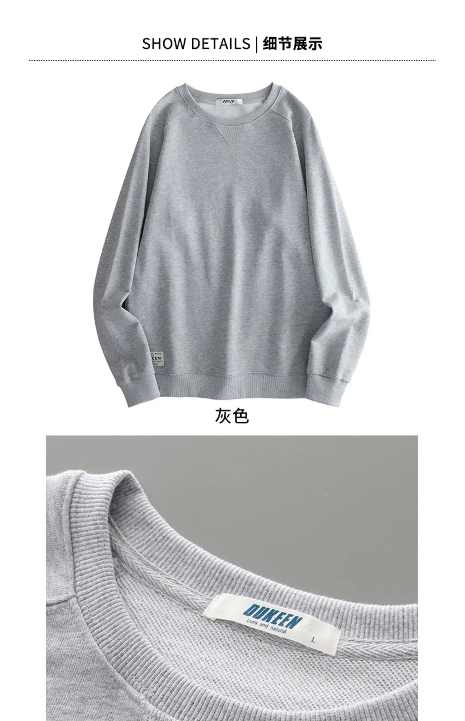 Men’s T-Shirt Long Sleeve Solid Color Cotton Comfort Fit