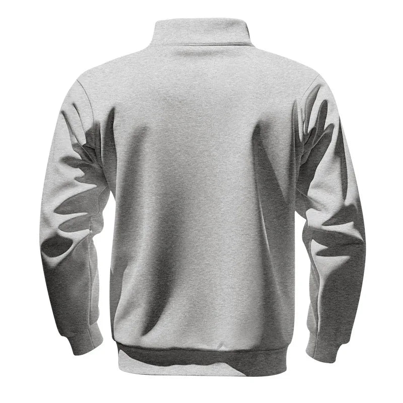 Men’s Sweatshirt Pullover Zip-Up Fleece Long Sleeve Autumn Winter