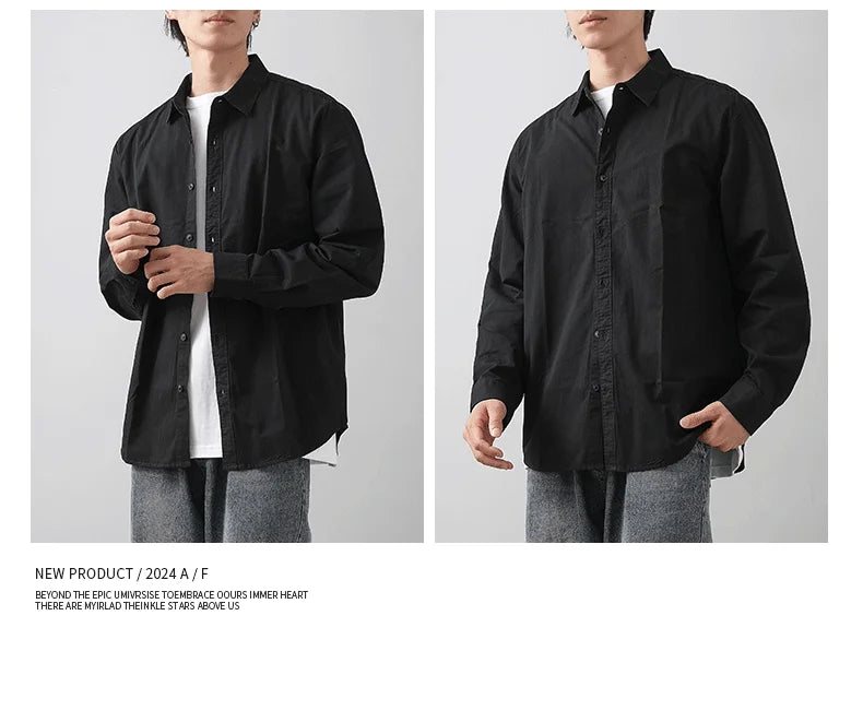 Men’s Shirt Long Sleeve Cotton Casual Formal