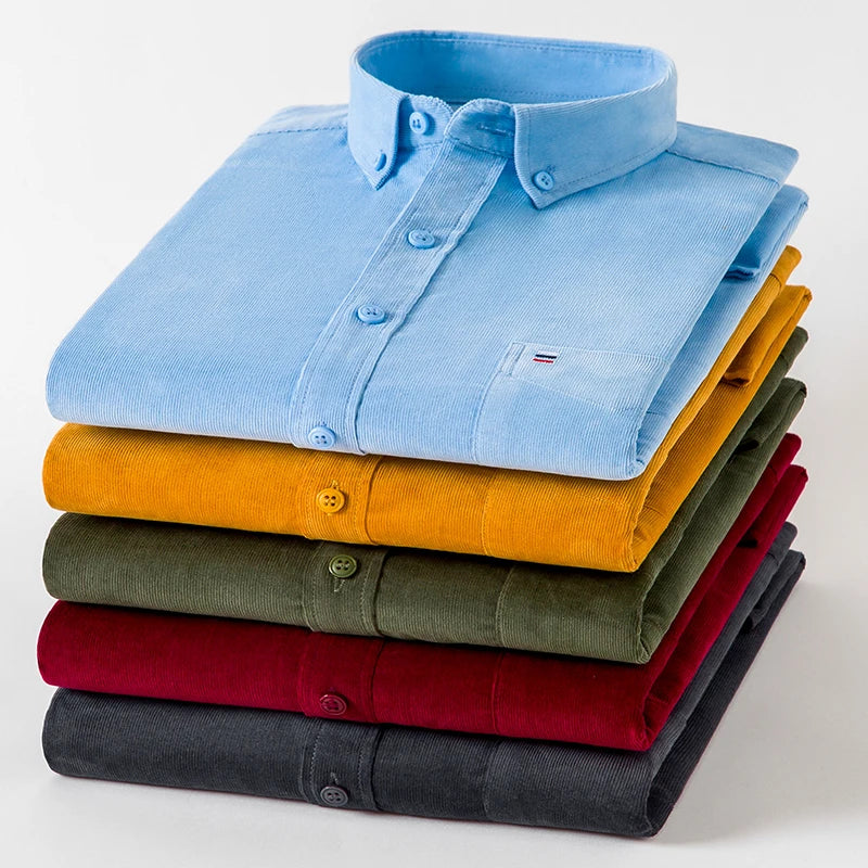 Men’s Shirt Long Sleeve Cotton Casual Regular Fit