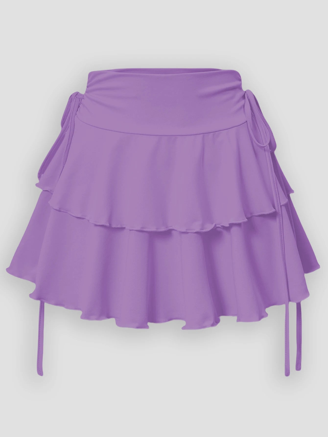 Women’s Skirt High Waist Elastic Waist Summer Solid Color
