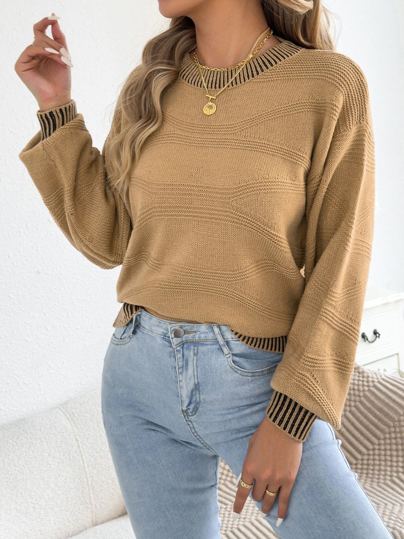 Women’s Top Long Sleeve Casual Stretchy